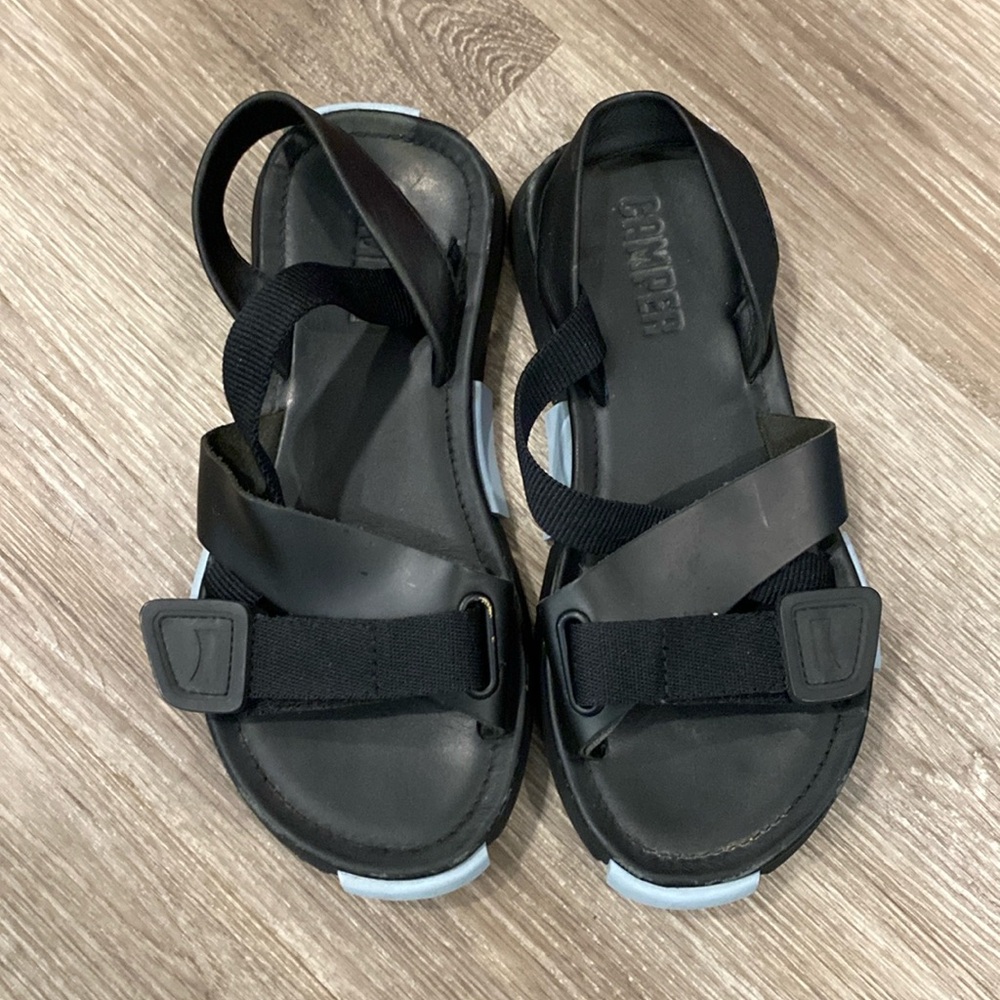 Camper Black Strappy Sandals